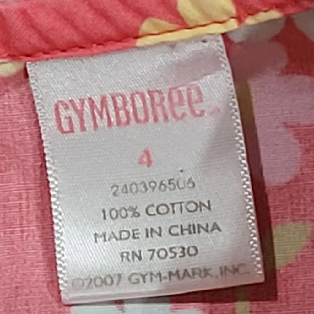 Gymboree floral button front  dress 4